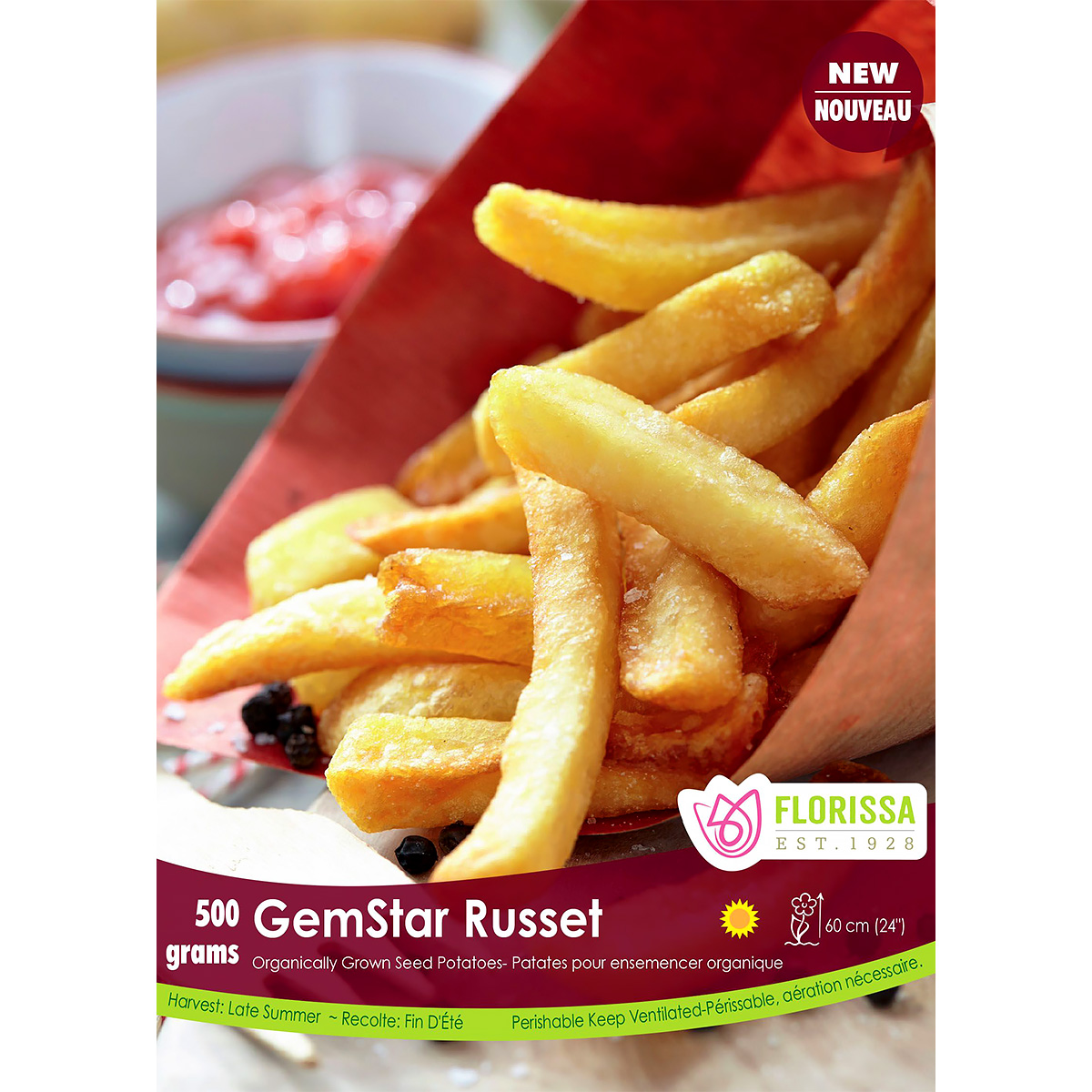 Organic Seed Potatoes 'GemStar Russet Burbank' 