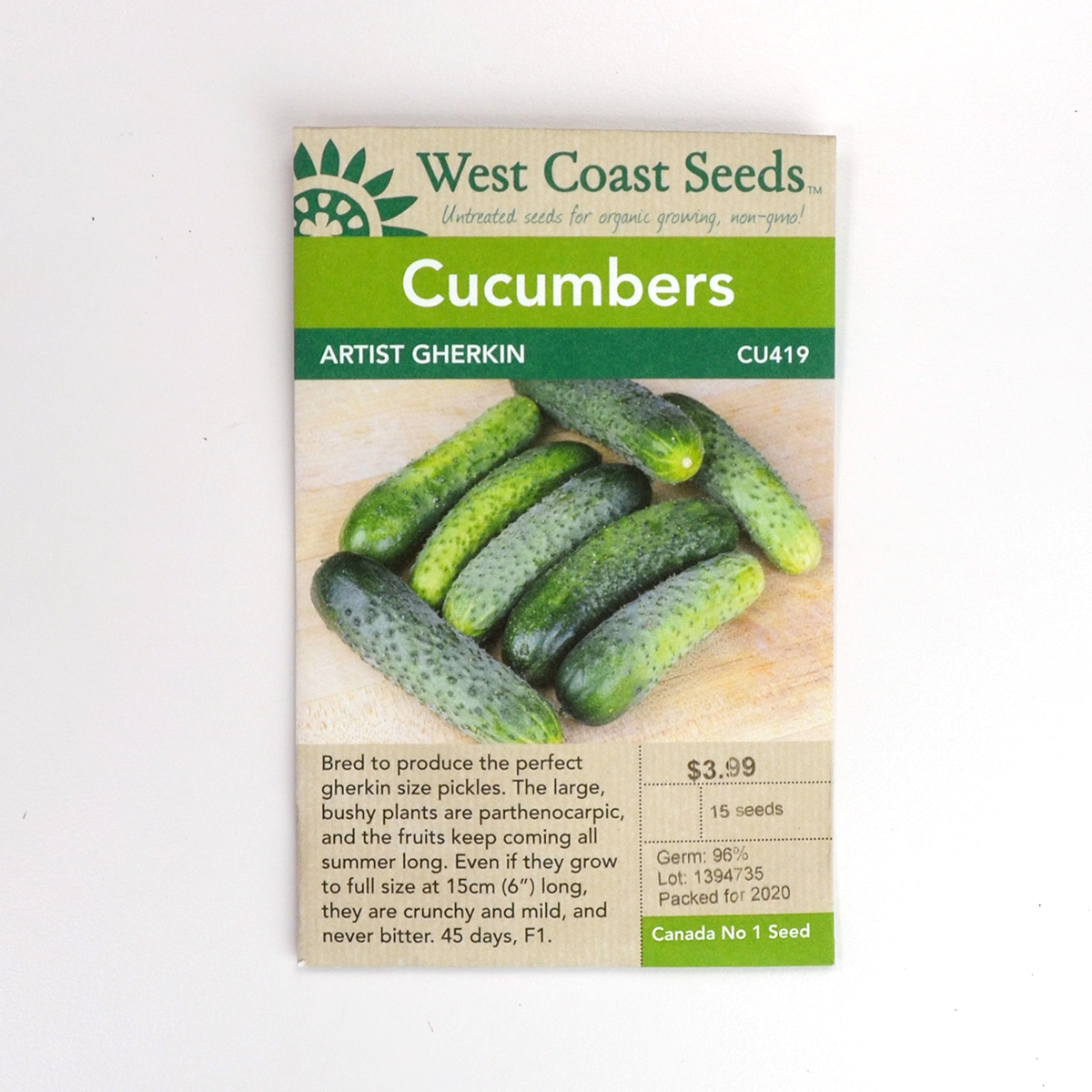 Cucumbers Artist Gherkin Seeds CU419