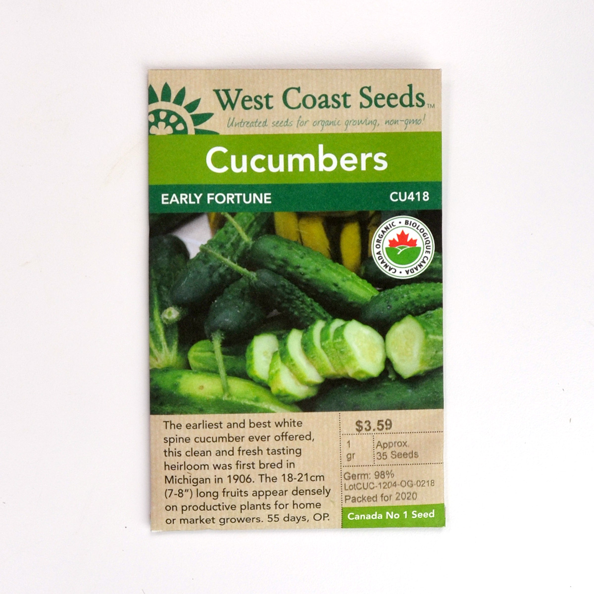 Cucumbers Early Fortune Seeds CU418