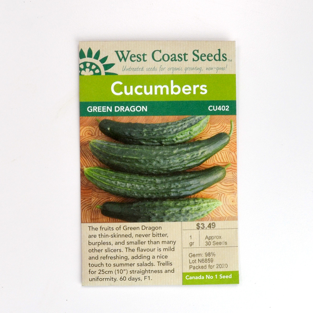 Cucumber Green Dragon Seeds CU402