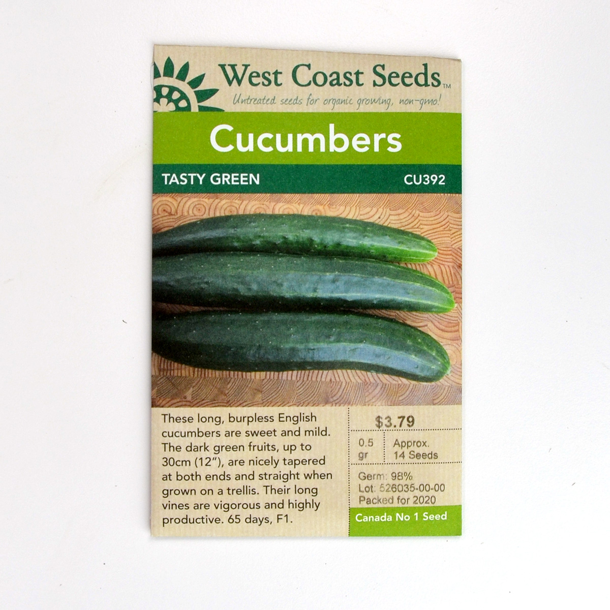 Cucumber Tasty Green Seeds Seeds CU392