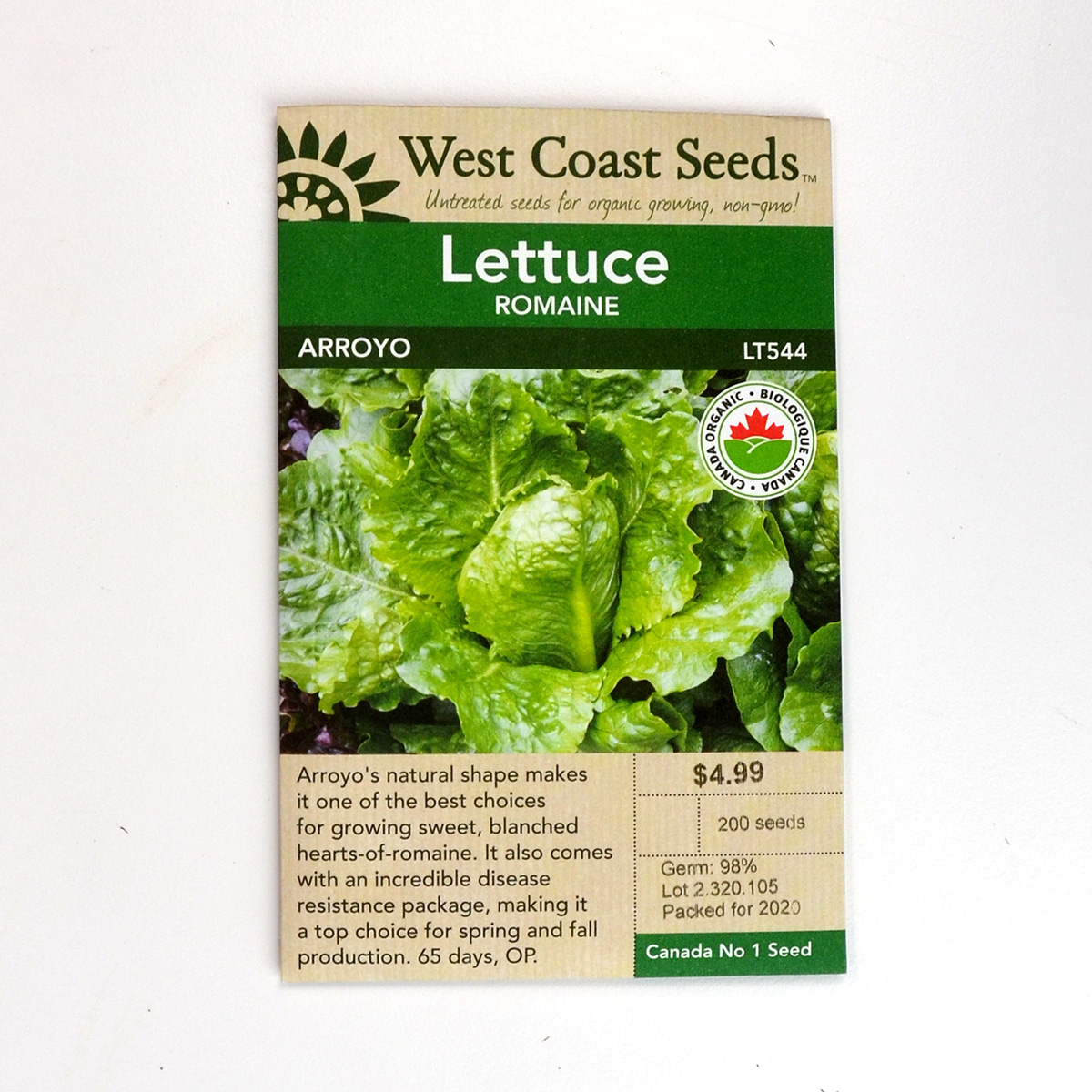 Lettuce Arroyo Seeds LT544