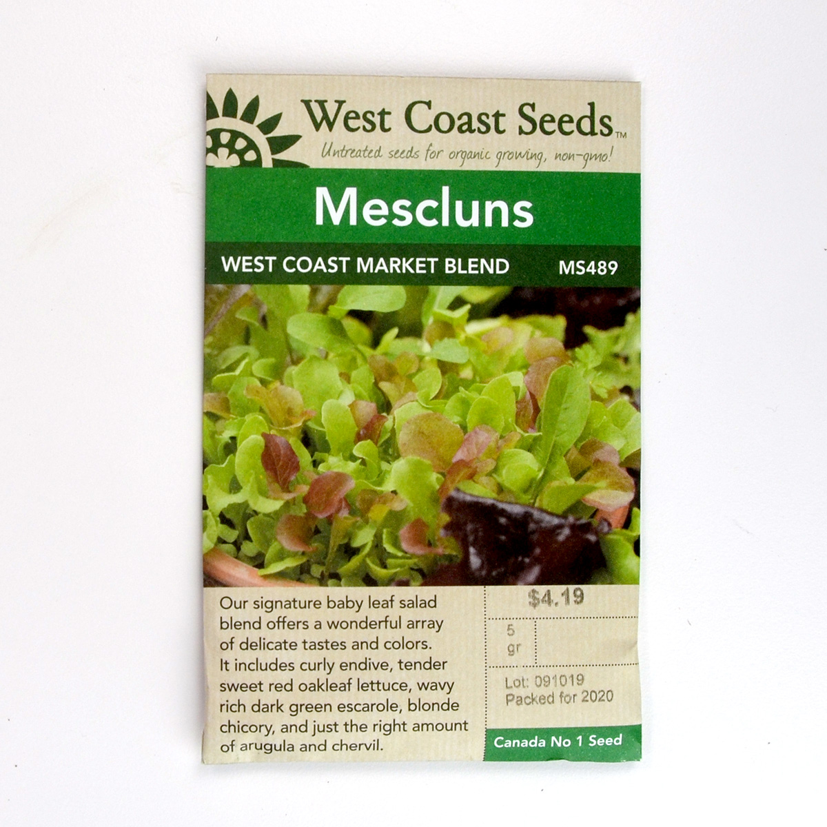 Mesclun West Coast Market Blend Seeds MS489