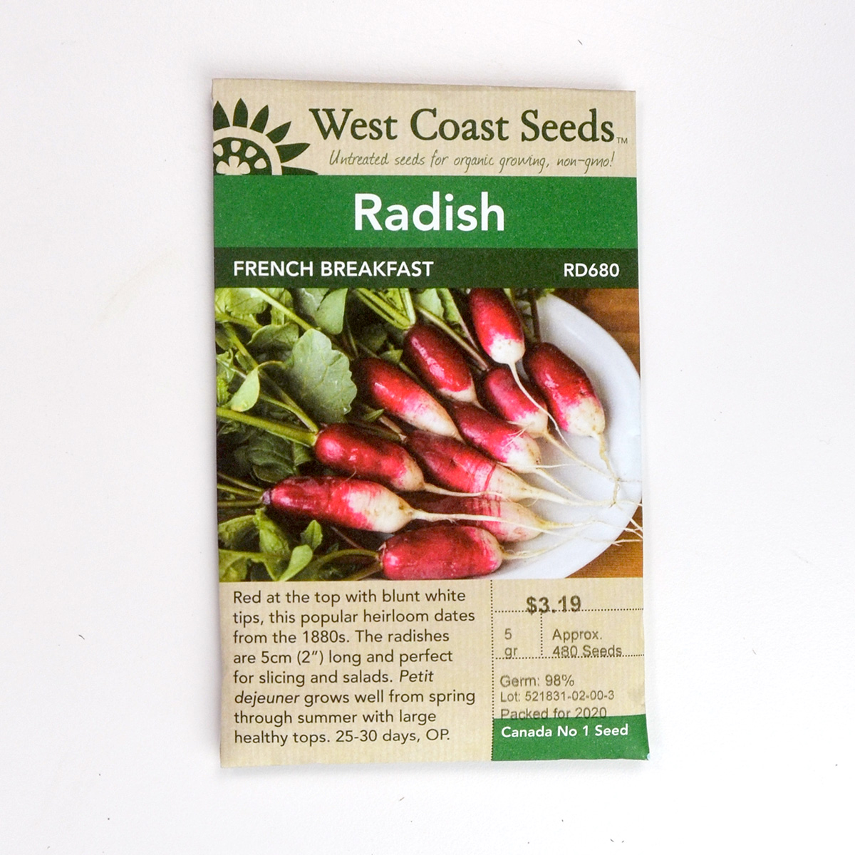 Radish French Breakfast Seeds RD680