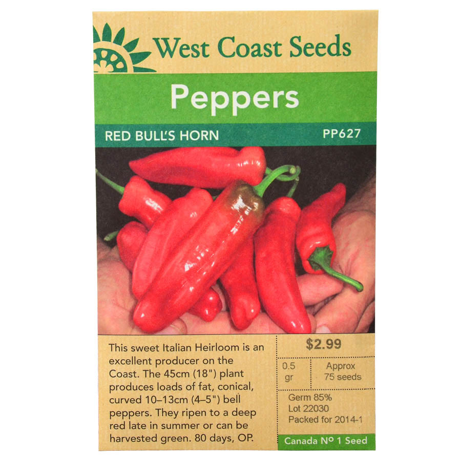 Pepper Red Bulls Horn Seeds PP627