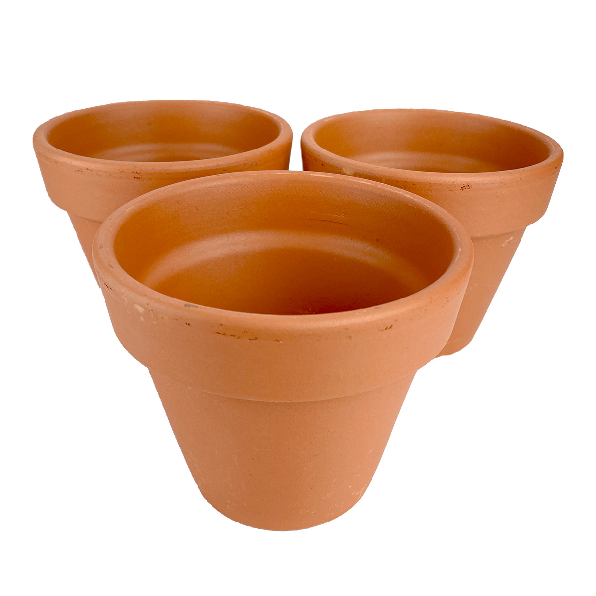 4 Inch Terra Cotta Pots Three Pack