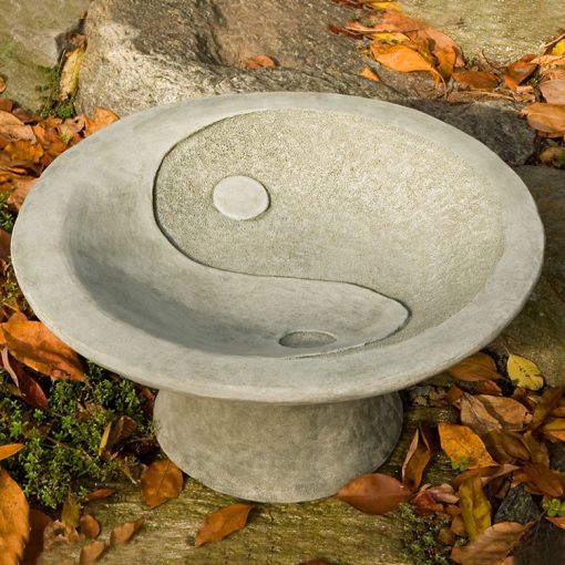 Campania - Yin Yang Pedestal Birdbath B-110