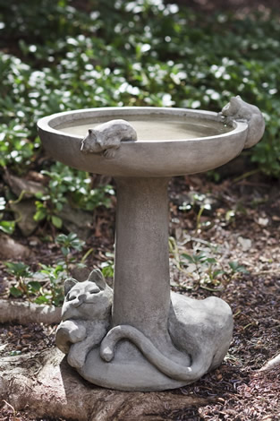 Campania - Cat Nap Birdbath B-127