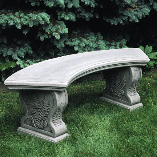 Campania - Curved Woodland Ferns Bench BE-21