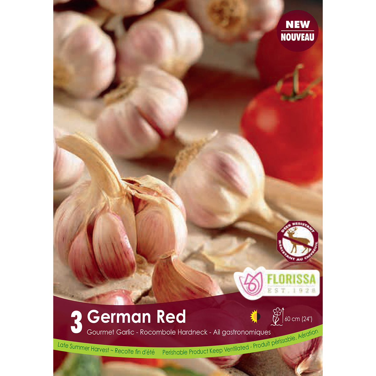 Garlic 'German Red Hardneck' Bulbs 3PK