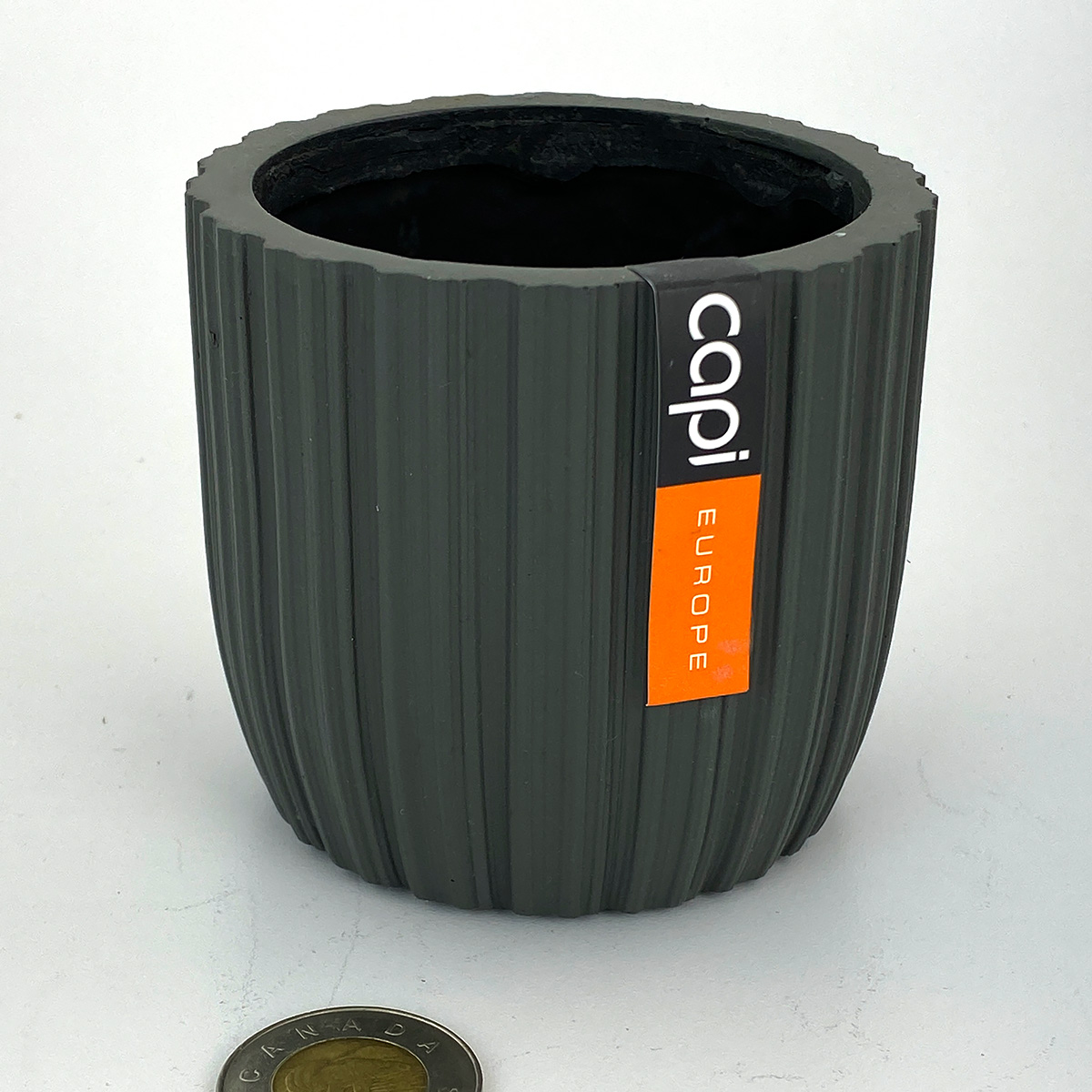 Capi Anthracite Stripes Planter Ball 10x9