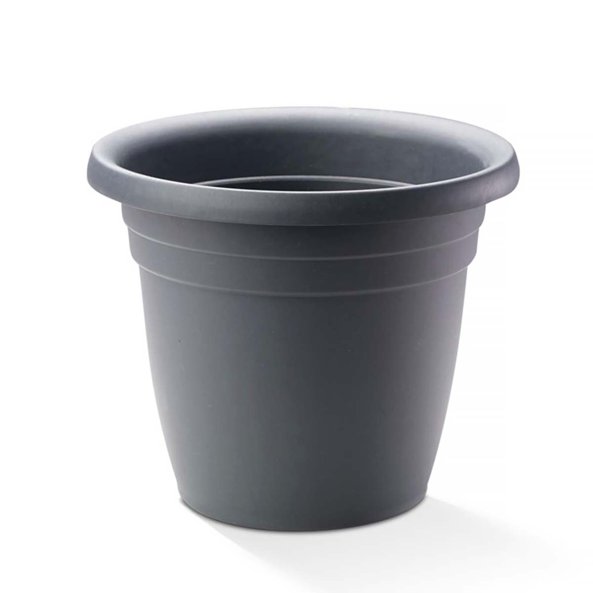 Crescent Emma Charcoal 12in Round Planter   