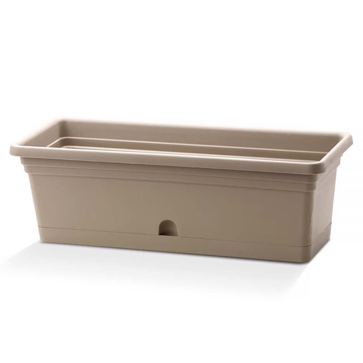 Crescent Emma Cappuccino 16in x 8in Rectangular Planter 