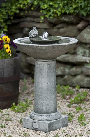 Sunflower Birdbath-Blue