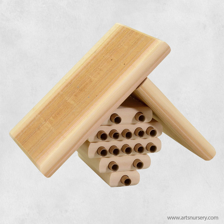 15 Tube Mason Bee Hive Front