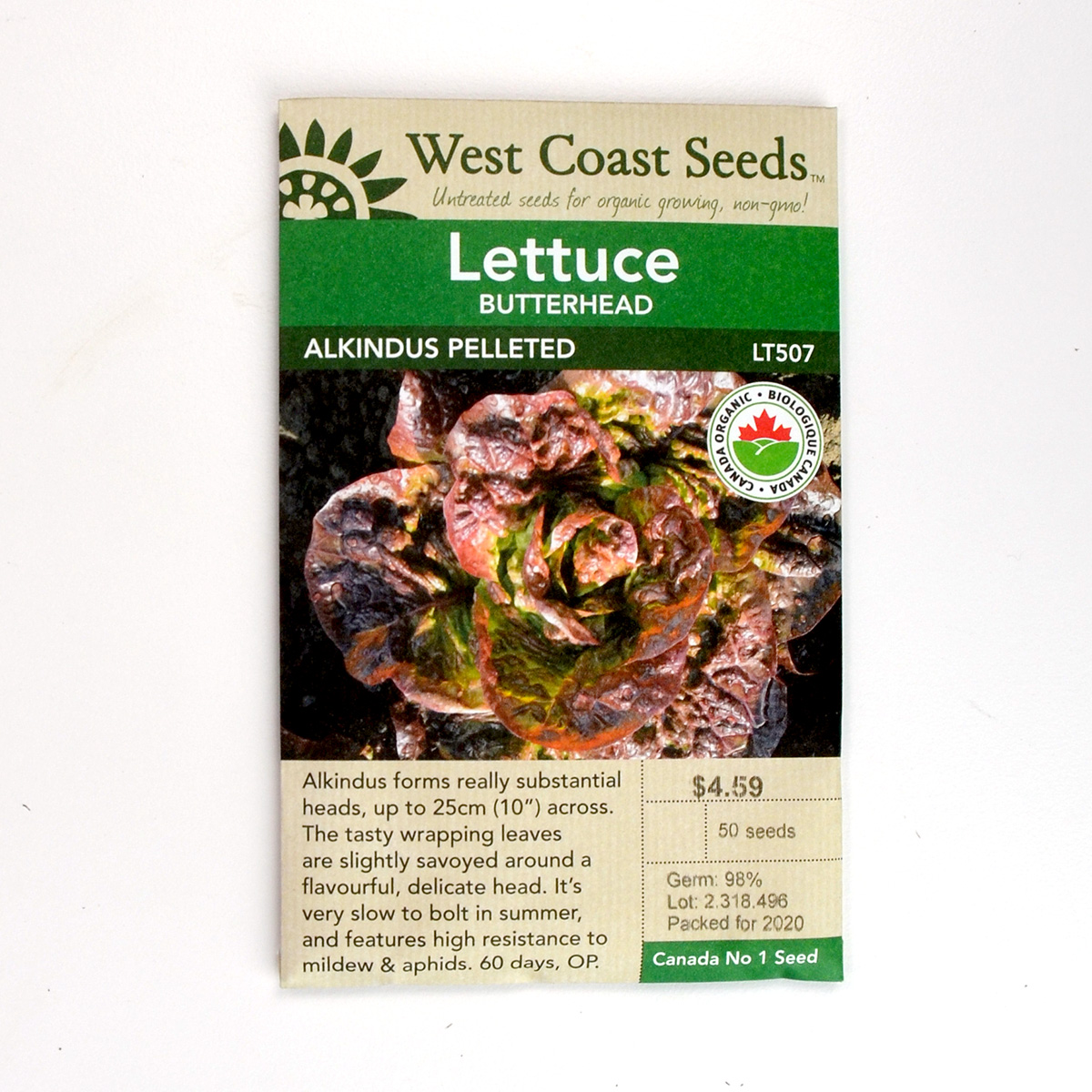 Lettuce Butterhead Alkindus Pelleted Seeds LT507 