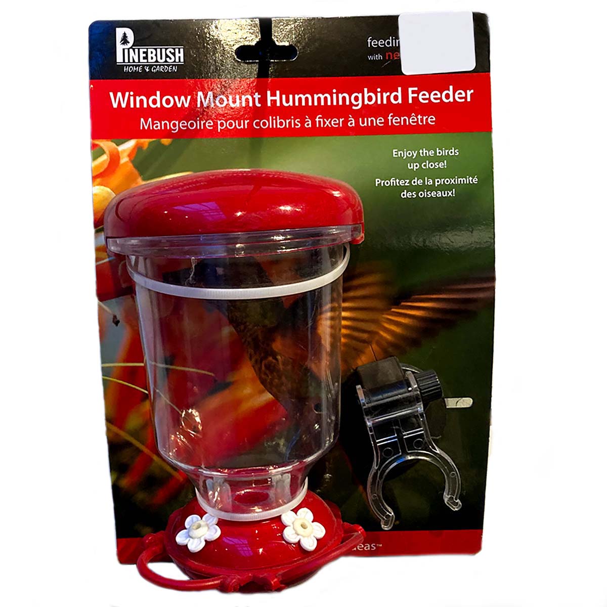 Pinebush Window Hummingbird Feeder 