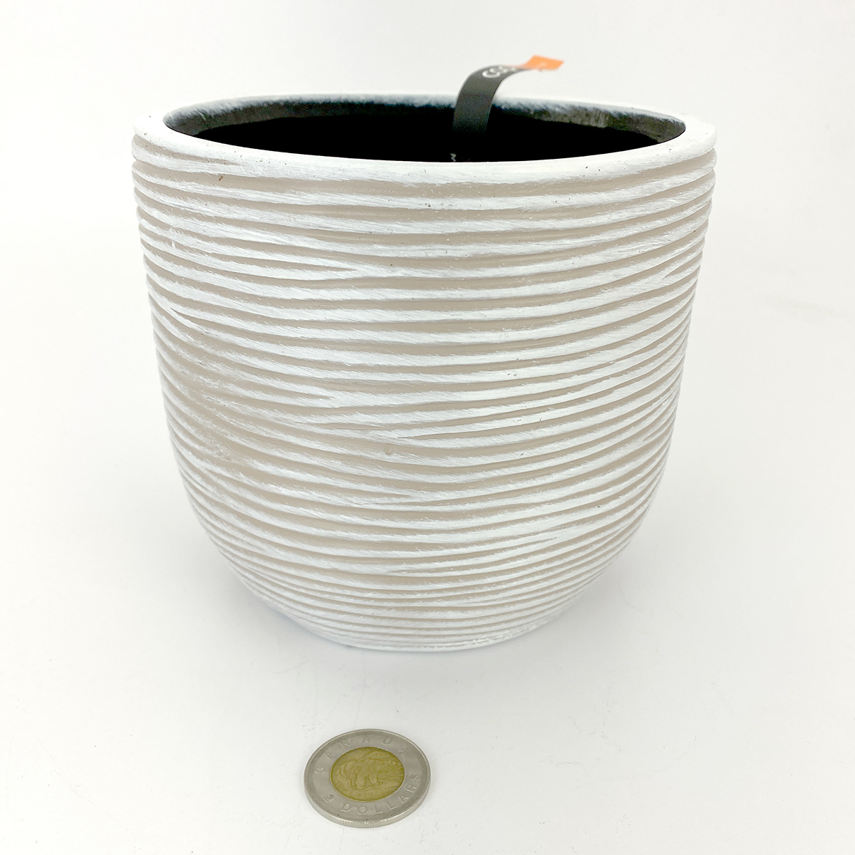 Capi Ribbed Ivory Plant Ball Indoor Capi Pot 14x13