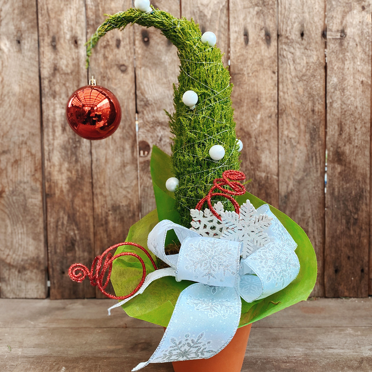 DIY Take and Make Countertop Christmas Grinch Tree Kit